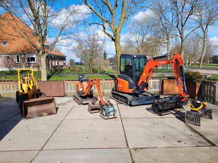 Te huur Minigraver graafmachine trilplaat rupsdumper, Zakelijke goederen, Machines en Bouw | Kranen en Graafmachines, Graafmachine