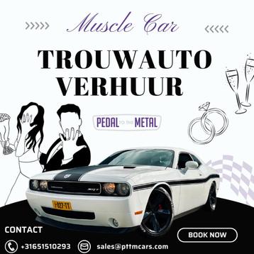 Trouwauto huren Dodge Challenger met/zonder chauffeur  beschikbaar voor biedingen