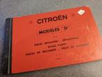 Origineel Citroen DS onderdelenboek – 1970, Ophalen of Verzenden
