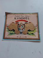 Etiket Kummel., Ophalen of Verzenden, Zo goed als nieuw, Overige typen, Overige merken