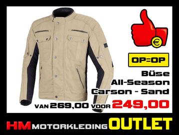 Textiel motorjas Buse Carson All-Season Sand beschikbaar voor biedingen