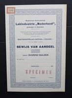 Lakindustrie Nederland (LIN) - Zaandam 1920, Verzenden, 1920 tot 1950, Aandeel
