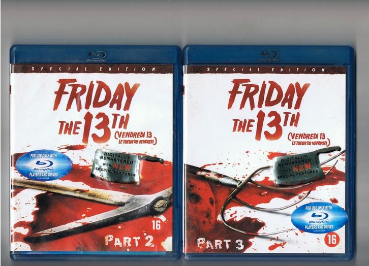 Blu-ray Friday the 13th Part 2 /  3 (€24 incl verzendkosten), Cd's en Dvd's, Blu-ray, Zo goed als nieuw, Horror, Verzenden