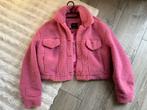 Roze teddy jas s, Zo goed als nieuw, Roze, Maat 36 (S), Bershka