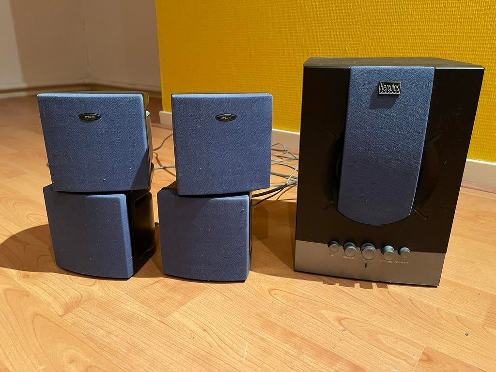 Hercules computer speakers XPS210, Computers en Software, Pc speakers, Ophalen of Verzenden, Zo goed als nieuw