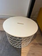 KVISTBRO Opbergtafel Wit - Bijzettafel, Huis en Inrichting, Ophalen, Gebruikt, 50 tot 75 cm, Rond