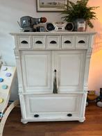 Massief houten TV kast, Ophalen, Gebruikt, 100 tot 150 cm, Overige houtsoorten