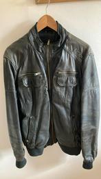 Mooie gevoerde lederen Jack and Jones jas mt XL, Zwart, Maat 56/58 (XL), Ophalen of Verzenden, Zo goed als nieuw