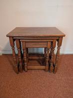 3 eiken bijzettafels, Ophalen, Gebruikt, Rechthoekig, Hout