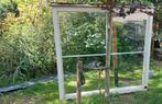 kozijn + dubbel glas.  h188xb188,5, Doe-het-zelf en Verbouw, Glas en Ramen, Ophalen, Gebruikt