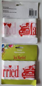 Just Married afzetlint, Ophalen of Verzenden, Nieuw, Versiering, Geboorte of Huwelijk