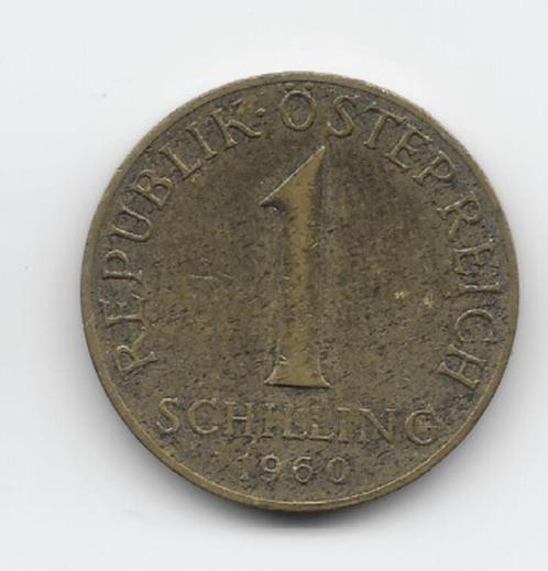 Oostenrijk 1 schilling 1960  KM# 2886, Postzegels en Munten, Munten | Europa | Niet-Euromunten, Losse munt, Oostenrijk, Verzenden
