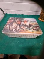 blik jacht tafereel massilly france, Verzamelen, Blikken, Ophalen of Verzenden