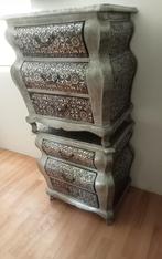 2 X BROCANT ZILVER LADEKAST, Huis en Inrichting, Ophalen, Minder dan 50 cm, 3 of 4 laden, Minder dan 100 cm