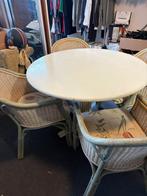 Eettafel met 4 Stoelen, Huis en Inrichting, Tafels | Eettafels, Ophalen, Overige materialen, Gebruikt, Rond