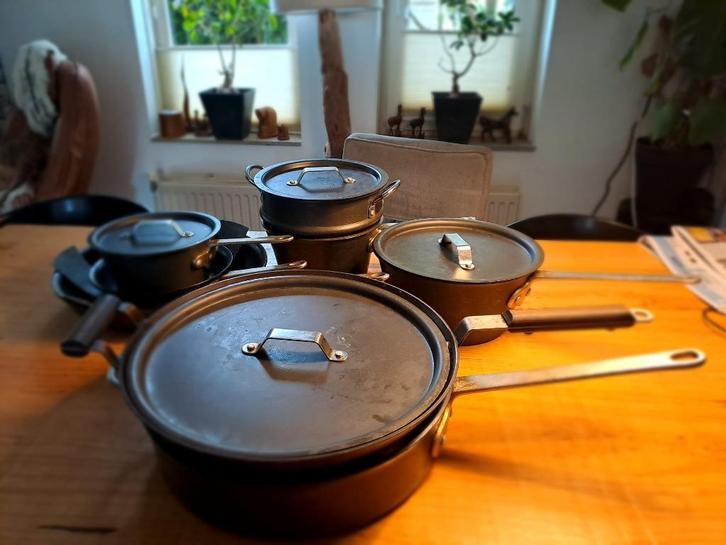 Calphalon pannenset, Huis en Inrichting, Keuken | Potten en Pannen, Gebruikt, Pannenset, Overige materialen, Ophalen of Verzenden