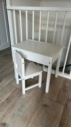 SUNDVIK Schoolbank en kinderstoek, wit, 60x45 cm, Ophalen, Zo goed als nieuw, Stoel(en)