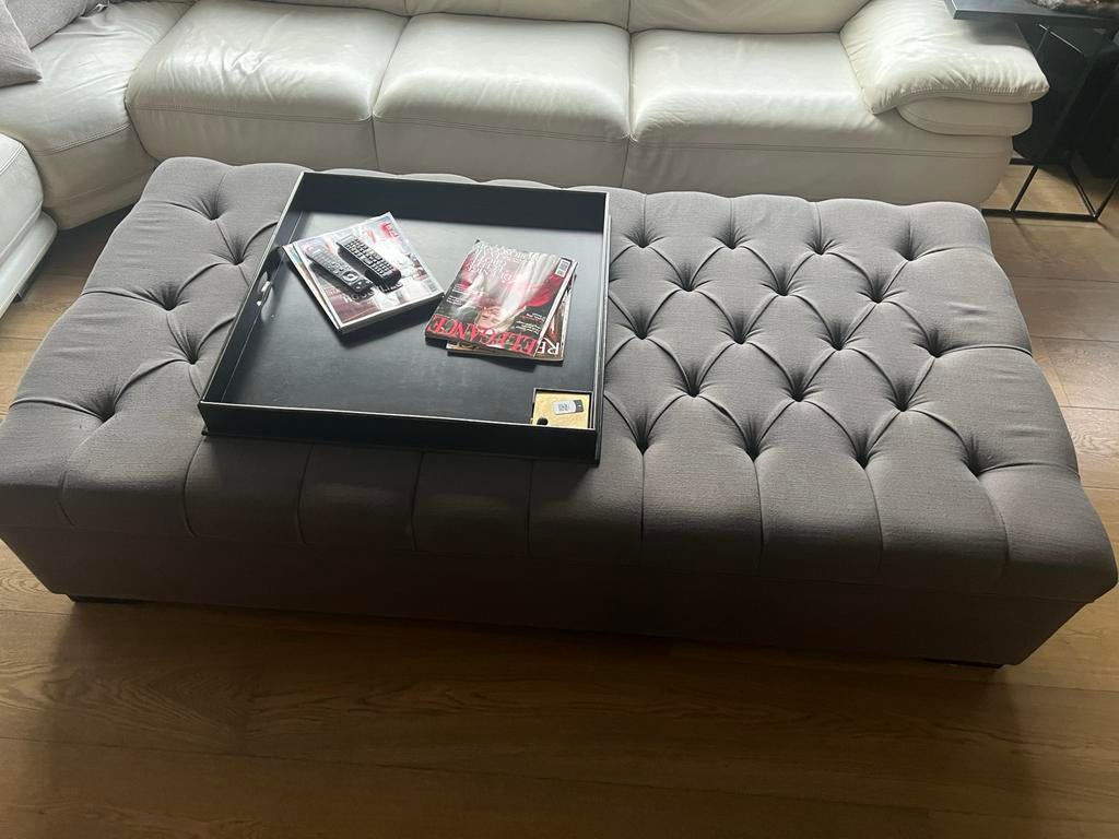 Salon tafel gecapitonneerd, Huis en Inrichting, Tafels | Salontafels, Ophalen, 100 tot 150 cm, 50 tot 100 cm, Zo goed als nieuw