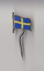 Zweden emaille Vlag speldje, Gebruikt, Niet vindbaar, Niet vindbaar, Speldje of Pin