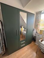 Groene kast met spiegel - Zo goed als nieuw!, Huis en Inrichting, Kasten | Kledingkasten, Ophalen, 200 cm of meer, 150 tot 200 cm