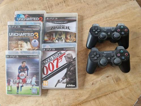 PS3 (slim, 120GB) met 2 controllers en games, Spelcomputers en Games, Spelcomputers | Sony PlayStation 3, Gebruikt, Slim, 160 GB