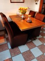 Complete eethoek. Tafel75cmhoog.90cmbreed.1.40 lang, Huis en Inrichting, Ophalen, Gebruikt, 4 tot 6 stoelen