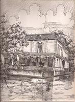 Leek tekening Nienoord Sievers 50/60er jaren, Antiek en Kunst, Ophalen of Verzenden