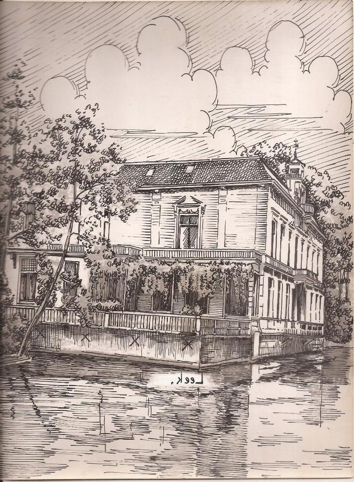 Leek tekening Nienoord Sievers 50/60er jaren, Antiek en Kunst, Kunst | Tekeningen en Foto's, Ophalen of Verzenden