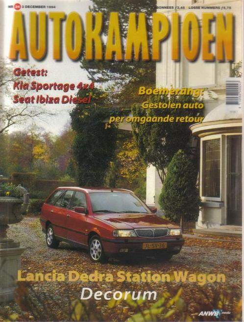 Autokampioen 24 1994 : Kia Sportage - Lancia Dedra SW - Seat, Boeken, Auto's | Folders en Tijdschriften, Gelezen, Algemeen, Ophalen of Verzenden