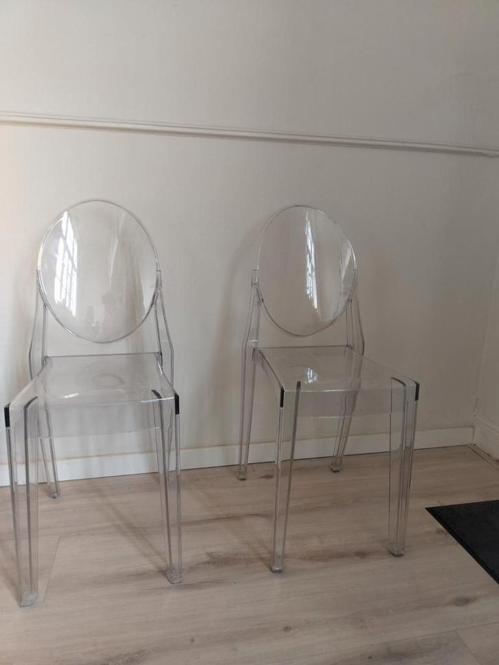 2x Kartell Victoria Ghost chair eetkamerstoelen, Antiek en Kunst, Kunst | Designobjecten, Ophalen