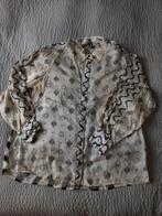 Shoeby satijnen blouse met opdruk (L), Wit, Maat 42/44 (L), Ophalen of Verzenden, Zo goed als nieuw