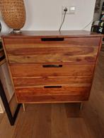 Mangowood chest of drawers, Ophalen, Minder dan 50 cm, Zo goed als nieuw, 3 of 4 laden