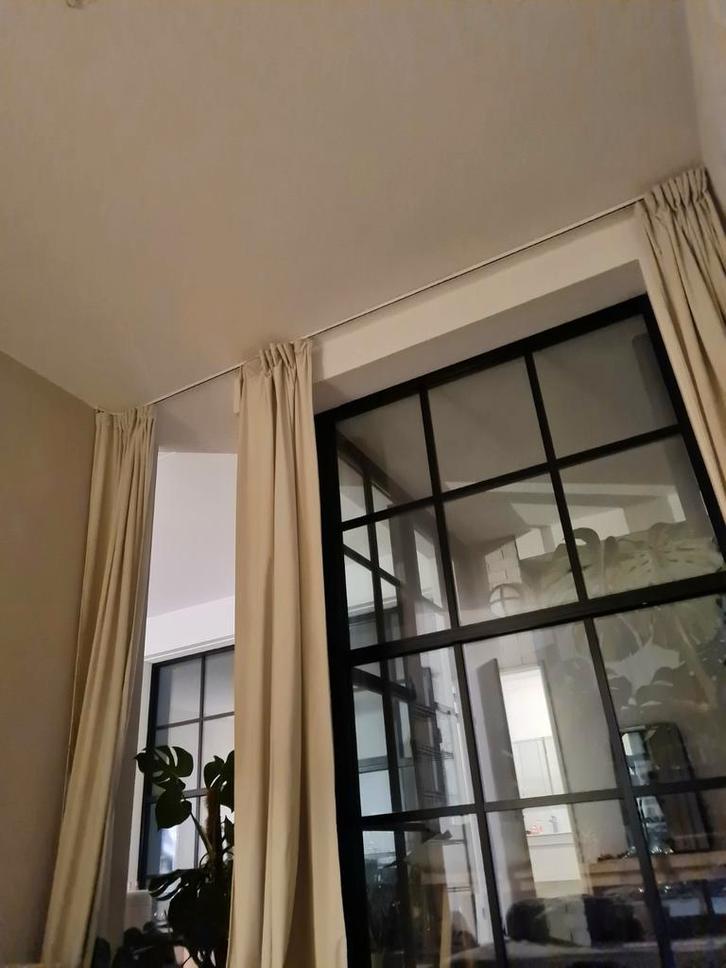 Gordijnen 3x wit crème velours h&m home 130x300, Huis en Inrichting, Stoffering | Gordijnen en Lamellen, Zo goed als nieuw, 200 cm of meer