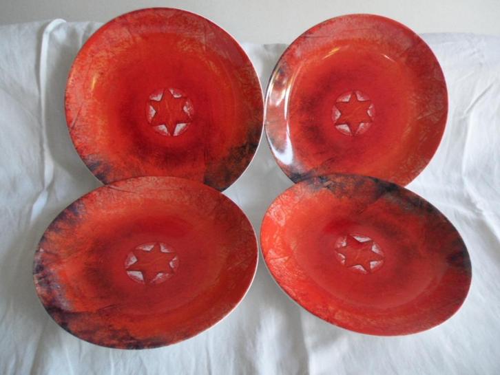 4 stuks bord Kunst op Tafel Wheel of Fortune Pulak Biswas, Antiek en Kunst, Kunst | Designobjecten, Ophalen of Verzenden