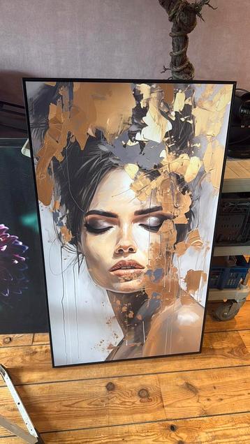 Schilderij vrouw goud beschikbaar voor biedingen