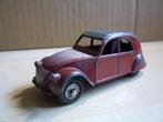Citroën 2CV donkerrood Dinky Toys 24T, Ophalen of Verzenden, Gebruikt, Auto, Dinky Toys