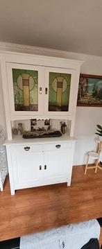 Antieke keukenkast  / buffetkast, Ophalen, 200 cm of meer, 50 tot 75 cm, Glas