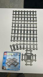 SB2556 Lego trein rails 9v nieuwe kleur (donker) grijs, Ophalen of Verzenden, Zo goed als nieuw