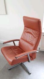 Relaxfauteuil Montèl leer kleur warm terra, Ophalen, Gebruikt, 75 tot 100 cm, 50 tot 75 cm