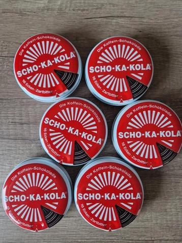 Scho-ka-kola chocolade blikken 6 stuks