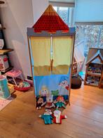 HABA houten poppenkast met handpoppen wolf handpop prinses, Ophalen of Verzenden, Zo goed als nieuw, Poppenhuis