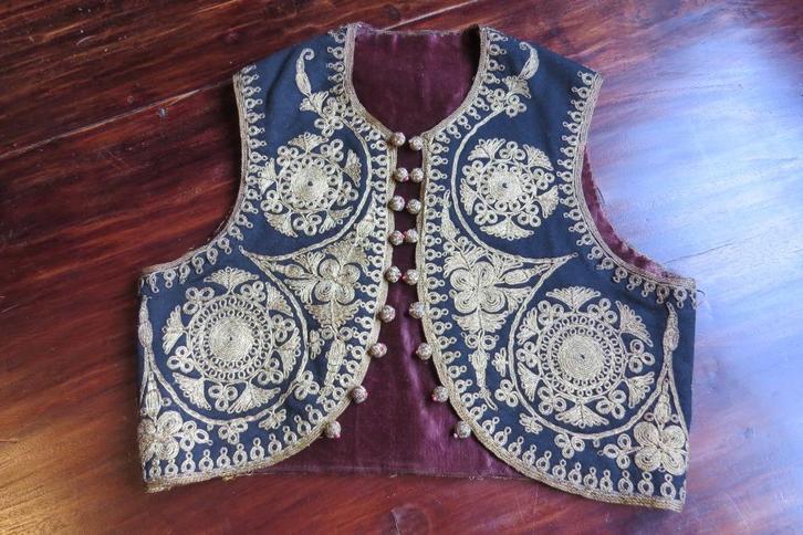 Antieke Bombay bellboy bolero, hotel page vestje,  c.1900, Antiek en Kunst, Antiek | Kleding en Accessoires, Kinderen, Ophalen of Verzenden