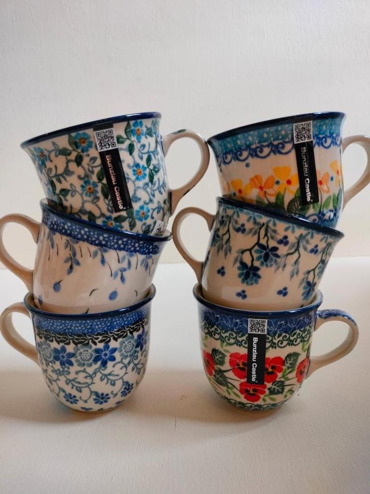 Mok beker tulpmok senseomok Bunzlau Castle, Huis en Inrichting, Keuken | Servies, Nieuw, Kop(pen) en/of Schotel(s), Overige stijlen