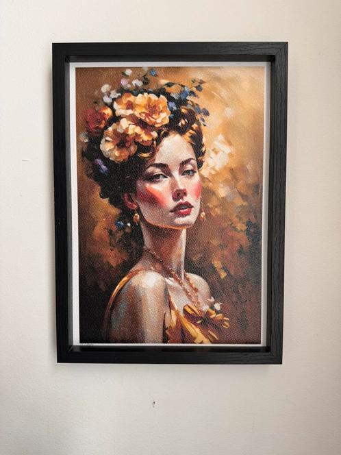 Kunst portret vrouw kunstwerk schilderij artwork art, Antiek en Kunst, Kunst | Schilderijen | Modern, Ophalen of Verzenden