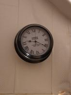 Stations klok zwart met latijnse cijfers, Ophalen of Verzenden, Nieuw, Wandklok