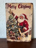 Metaal Wand Bord Plaat Kerstman Kerst Sint Feest December, Ophalen of Verzenden, Nieuw