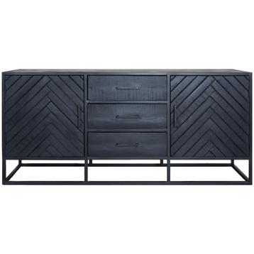 Dressoir - zwart visgraat nieuw in doos 170 cm