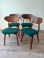 Set van 4 Louis van Teefelen stoelen, Huis en Inrichting, Stoelen, Ophalen, Hout, Gebruikt, Bruin