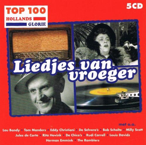 Liedjes van vroeger - Hollands Glorie 5 CD top 100, Cd's en Dvd's, Cd's | Nederlandstalig, Zo goed als nieuw, Levenslied of Smartlap