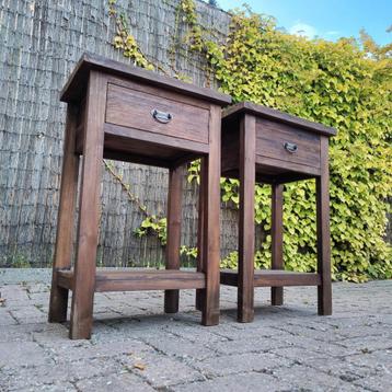 Stoere nieuwe teakhouten nachtkastjes | Pimpskuorke Ureterp  beschikbaar voor biedingen